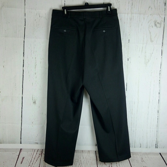 Slates Stretch Dark Gray Pleated Pants - Picture 5 of 8